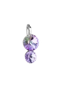 Obrázok pre Evolution Group Prívesok bižutéria so Swarovski krištáľmi fialový okrúhly 54028.5