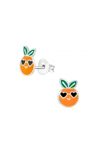 Obrázok pre Detské strieborné náušnice napichovacie Pomaranče