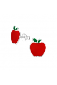 Obrázok pre Detské strieborné náušnice napichovacie Jablká