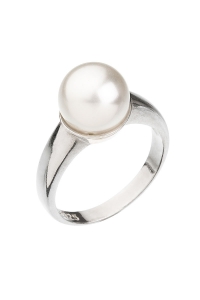 Obrázok pre Strieborný prsteň s perlou biely 735022.1