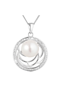 Obrázok pre Perlový náhrdelník z pravých riečnych perál biely 22029.1