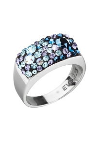Obrázok pre Strieborný prsteň s krištáľmi Swarovski modrý 35014.3 blue style