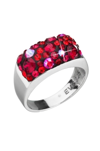 Obrázok pre Strieborný prsteň s krištáľmi Swarovski červený 35014.3 cherry