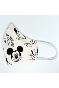 Obrázok pre Bavlnené rúško - Disney Mickey žlté / sivé hviezdy