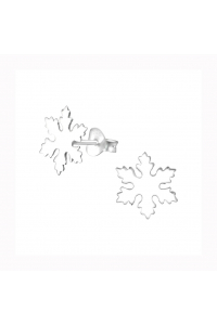 Obrázok pre Strieborné náušnice napichovacie Snehové vločky 11 mm