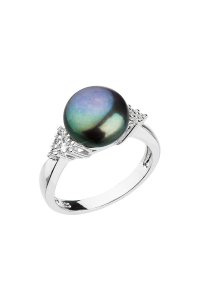 Obrázok pre Strieborný prsteň s modrou riečnou perlou 25002.3
