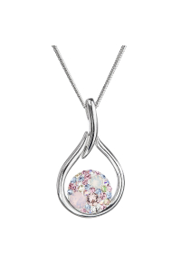 Obrázok pre Strieborný náhrdelník so Swarovski kryštálmi kvapka 32075.3 magic rose