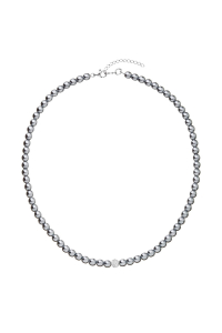 Obrázok pre Perlový náhrdelník šedý s Preciosa kryštály 32063.3
