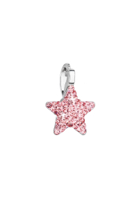 Obrázok pre Strieborný prívesok s Preciosa kryštálmi růžová hviezdička 34260.3 lt.rose