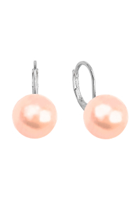 Obrázok pre Náušnice bižutéria visiace so syntetickou perlou okrúhle 71123.3 lt.peach