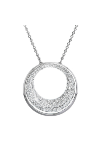 Obrázok pre Strieborný náhrdelník s kryštálmi Preciosa biely 32026.1 crystal
