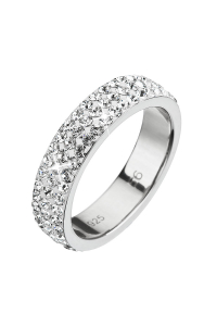 Obrázok pre Strieborný prsteň s kryštálmi Preciosa biely 35001.1 white