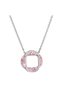Obrázok pre Strieborný náhrdelník s kryštálmi Swarovski ružový 32016.3 lt.rose