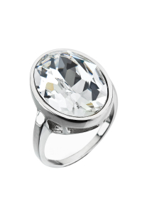 Obrázok pre Strieborný prsteň s kryštálom Preciosa biely 35036.1 crystal