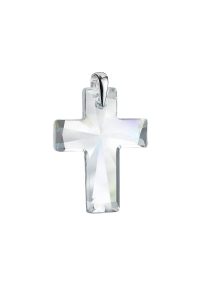 Obrázok pre Strieborný prívesok s kryštálom Swarovski biely veľký kríž 34012.1 crystal