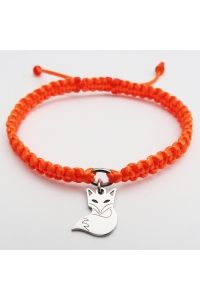 Obrázok pre Náramok pletený Líška oranžový