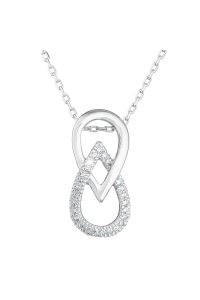 Obrázok pre Strieborný náhrdelník so zirkónmi biely 882006.1