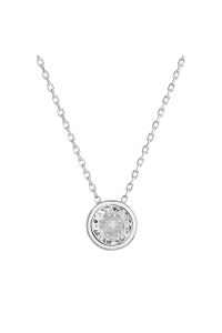 Obrázok pre Strieborný náhrdelník so zirkónom v bielej farbe 12051.1 crystal