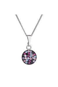 Obrázok pre Strieborný náhrdelník so Swarovski kryštálmi okrúhly fialový 32086.3 magic violet
