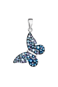 Obrázok pre Strieborný prívesok s kryštálmi Swarovski modrý motýľ 34192.3 blue style