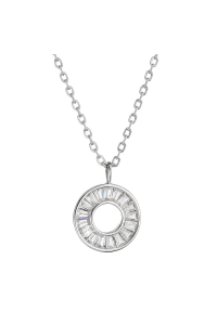 Obrázok pre Strieborný náhrdelník okrúhly so zirkónmi 12069.1