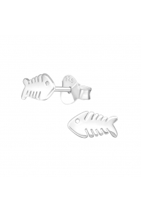 Obrázok pre Strieborné náušnice napichovacie Fishbone Ryby