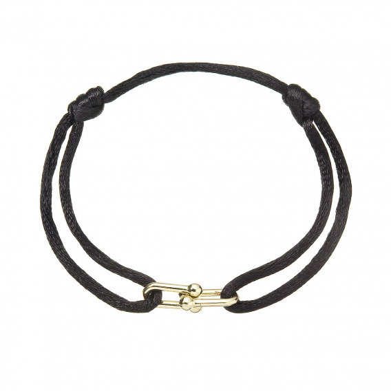 Obrázok pre Kabbalah náramok s pozlátenou ozdobou 13094.3 black