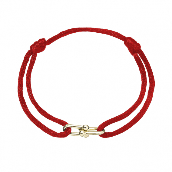 Obrázok pre Kabbalah náramok s pozlátenou ozdobou 13094.3 red