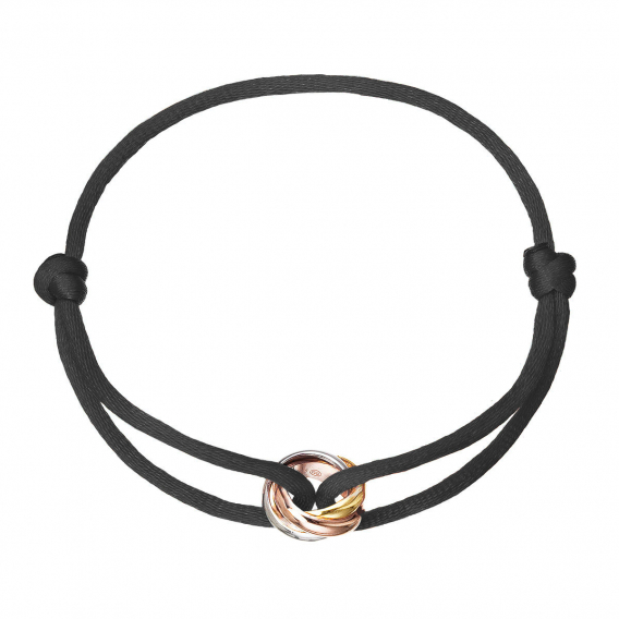 Obrázok pre Kabbalah náramok s trojfarebnými krúžkami 13092.3 black