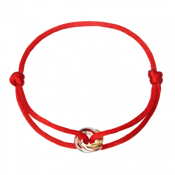 Obrázok pre Kabbalah náramok s trojfarebnými krúžkami 13092.3 red