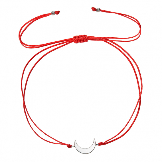 Obrázok pre Kabbalah náramok so strieborným mesiacom 13044.3 red