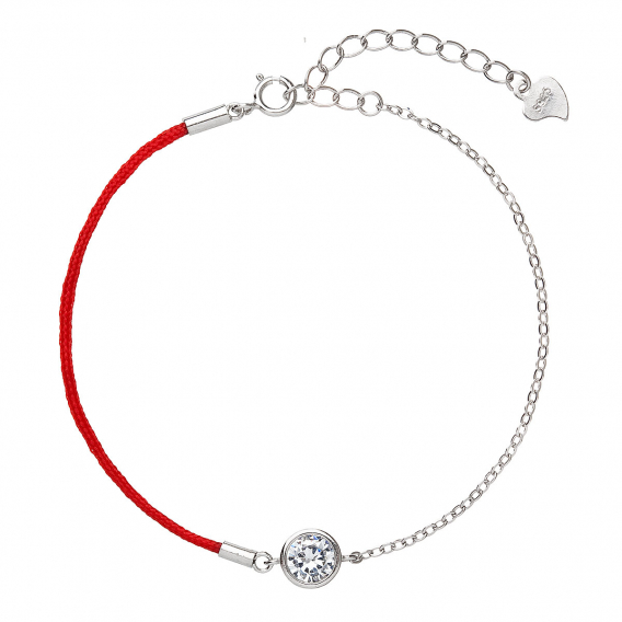 Obrázok pre Kabbalah náramok strieborný okrúhly kryštály 13004.3 červený