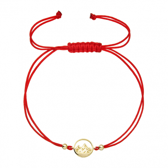 Obrázok pre Kabbalah pozlátený náramok hory 13090.1 červený