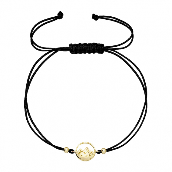 Obrázok pre Kabbalah pozlátený náramok hory 13090.1 čierny