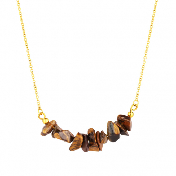 Obrázok pre Náhrdelník s kameňom tigrie oko 42037.3 oceľ