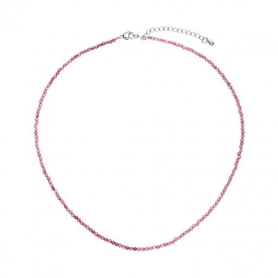 Obrázok pre Náhrdelník s ružovými opálmi 42012.3 oceľ