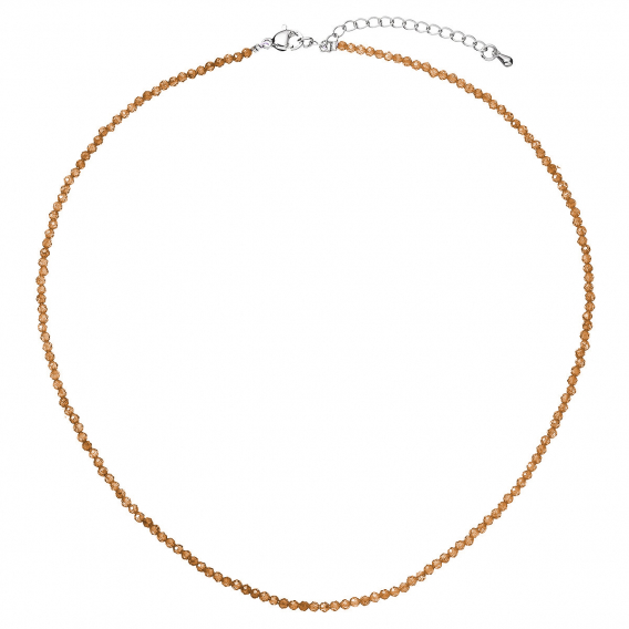 Obrázok pre Náhrdelník so smoky quartz kamene 42012.3 oceľ