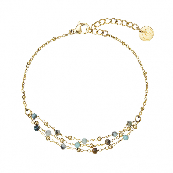 Obrázok pre Náramok oceľový s africkým tyrkysom 43105.3