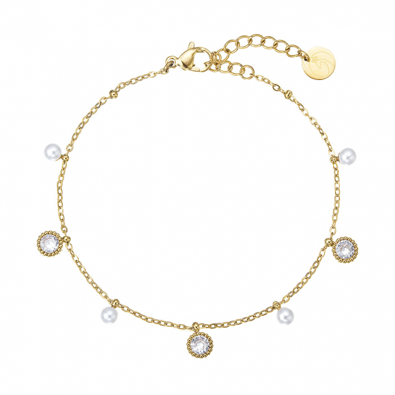 Obrázok pre Náramok oceľový s perličkami 43059.1