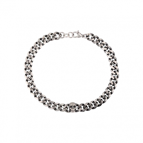 Obrázok pre Náramok pánsky z ocele s lebkou 43097.1