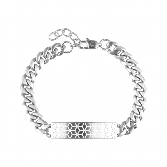 Obrázok pre Náramok pánsky z ocele s ozdobnou doštičkou 43051.1