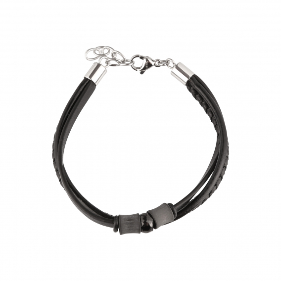 Obrázok pre Náramok pánsky z rec.kože 43048.3 čierny