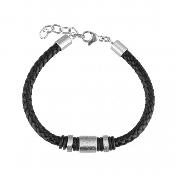 Obrázok pre Náramok pánsky z rec.kože s ozdobou 43047.3 čierny