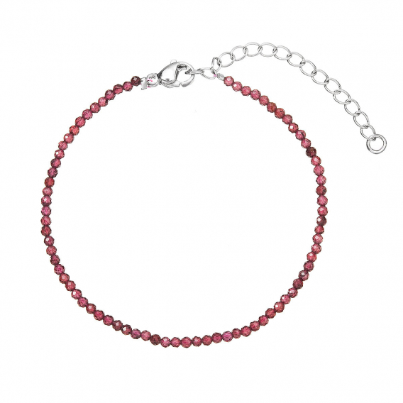 Obrázok pre Náramok s garnet kameňmi 43055.3 oceľ