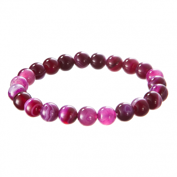 Obrázok pre Náramok s minerálnymi kameňmi achát fialový 43056.3