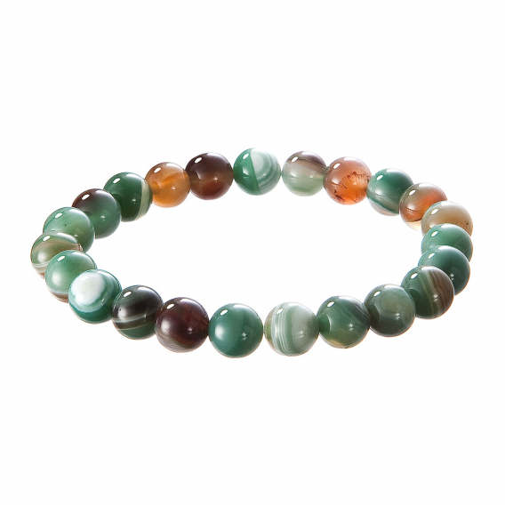 Obrázok pre Náramok s minerálnymi kameňmi achát machový 43056.3