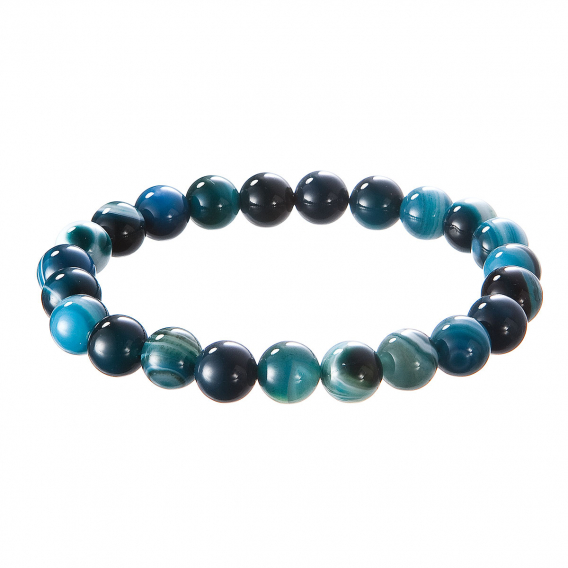 Obrázok pre Náramok s minerálnymi kameňmi achát machový tmavý 43056.3