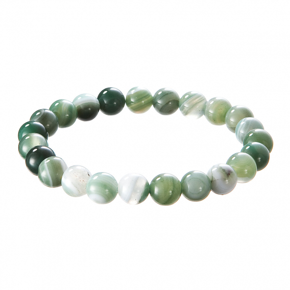 Obrázok pre Náramok s minerálnymi kameňmi achát zelený 43056.3
