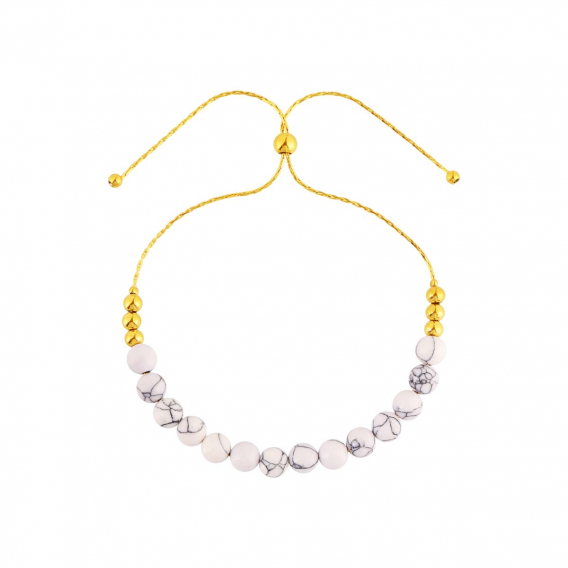 Obrázok pre Náramok s minerálnymi kameňmi biely howlit 43079.1