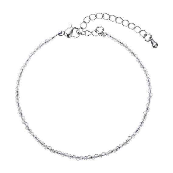 Obrázok pre Náramok z pravých šedých kremeňov 43055.3 oceľ